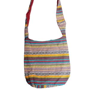 Hobo Bag Kilm Multi Color Multi Pattern Boho Hippie Festival Shoulder Bag